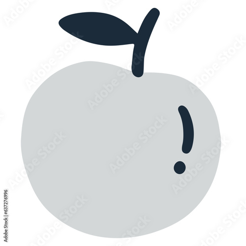 Apple icon flat illustration