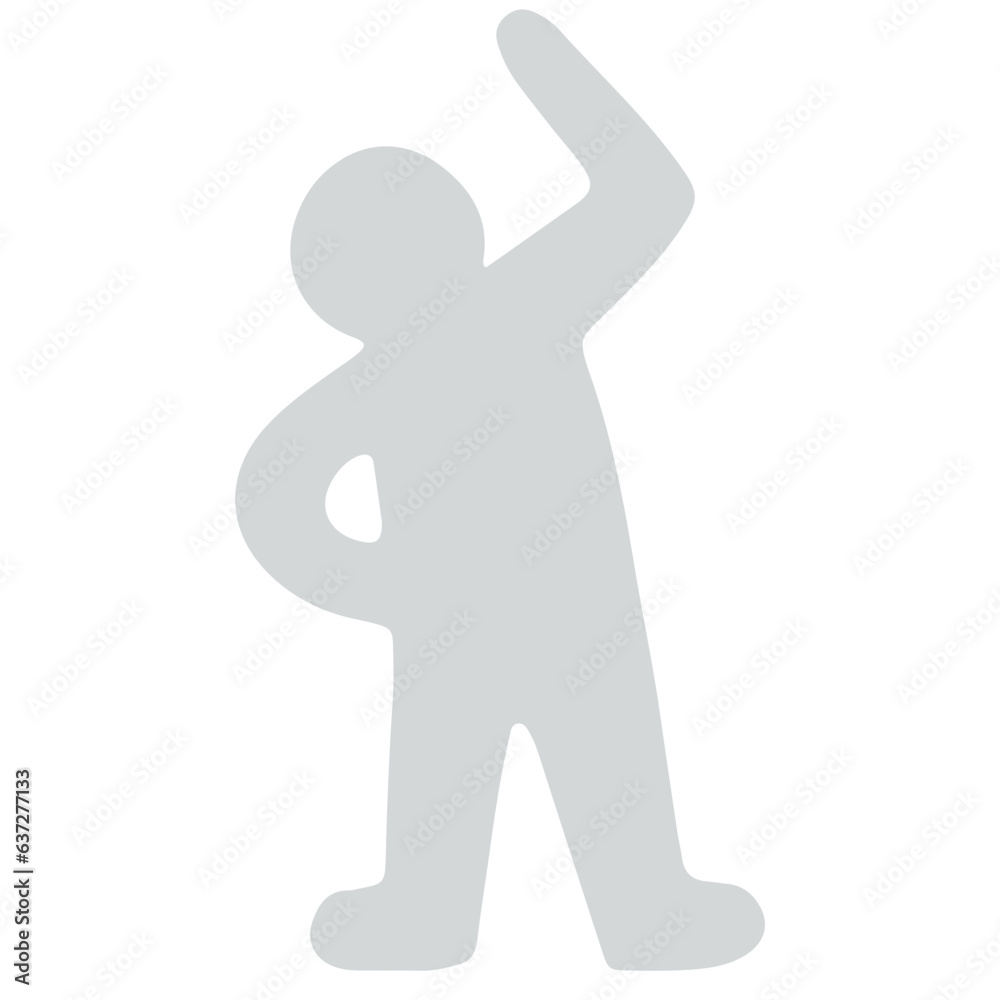 Stretching icon flat illustration
