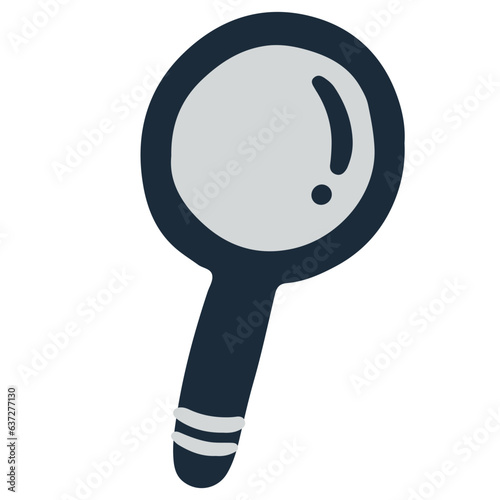 Magnifying glass icon flat illustration