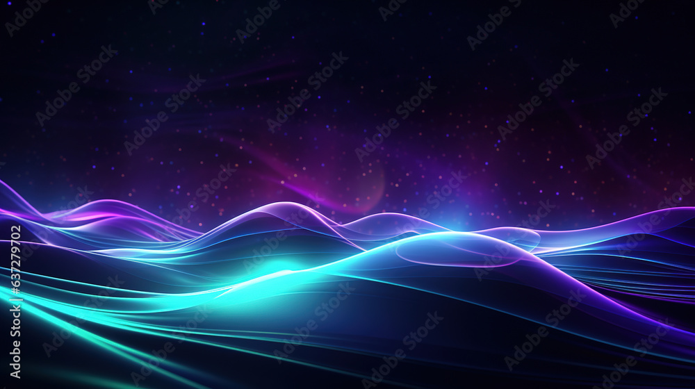 abstract technology background of waves. Generative Ai abstract technology background of waves. Generative Ai