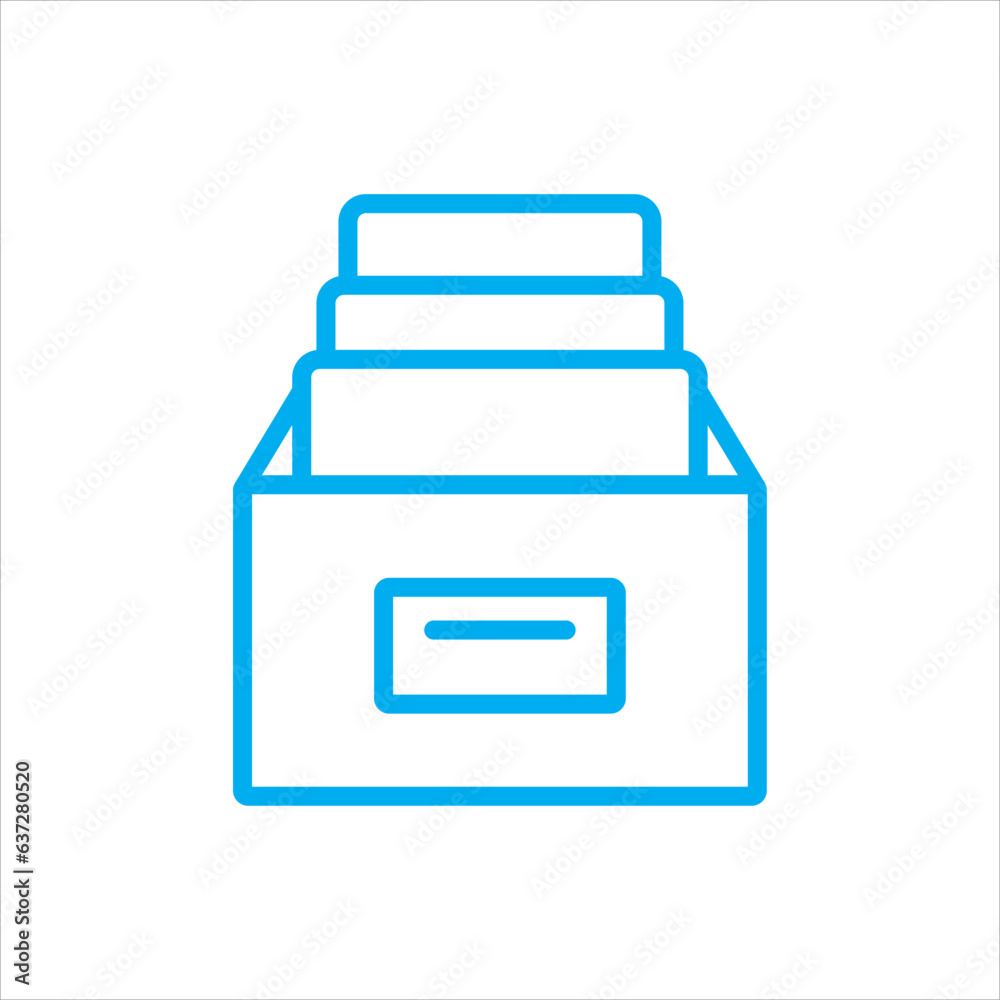 box with folders icon vector illustration symbol box with folders icon vector illustration symbol