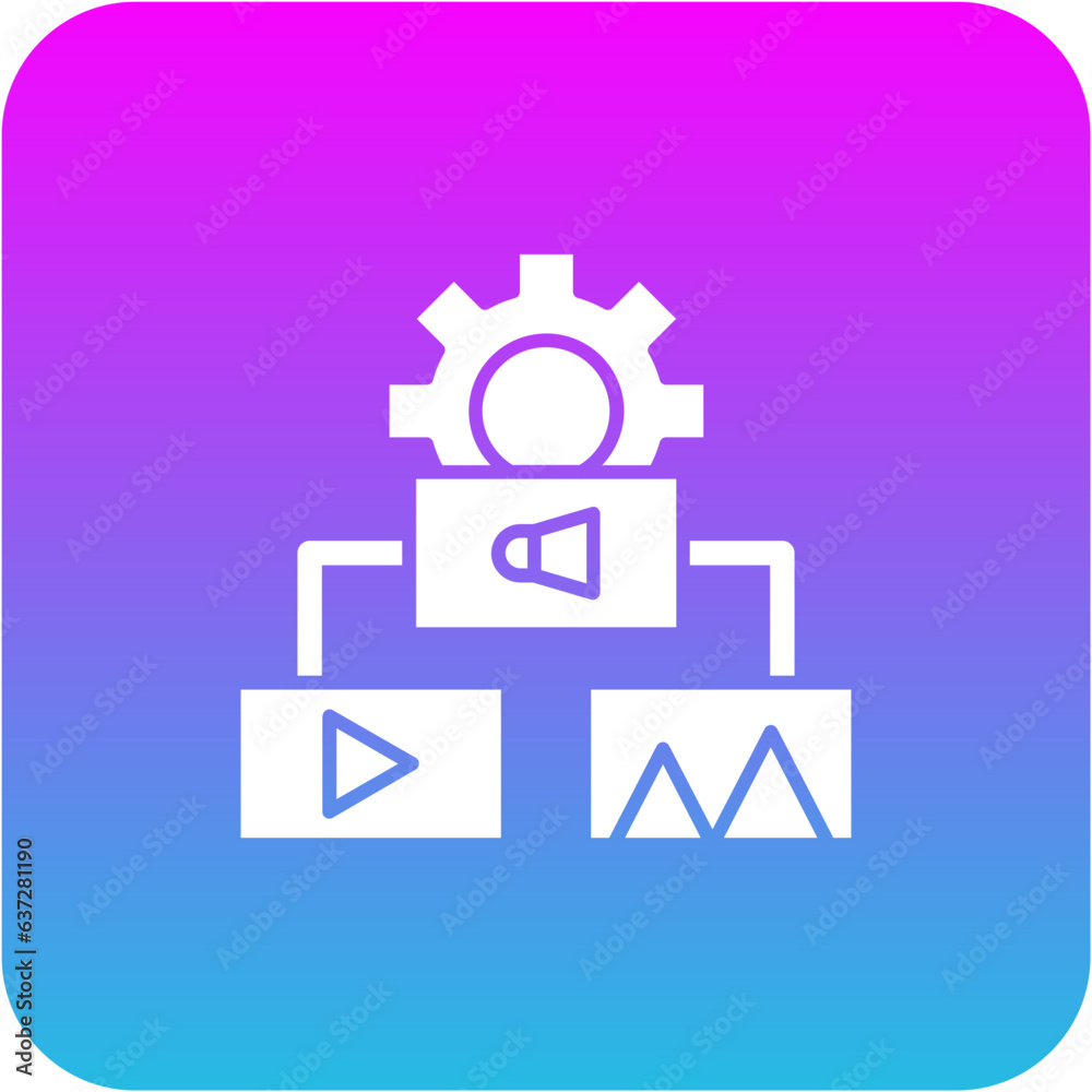 Fototapeta premium Content management Icon