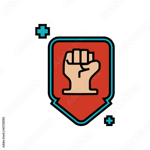 Transparency and confidence icon in lineal color style. Vector illustration of election and voting design element in trendy style. Editable graphic resources for many purposes.