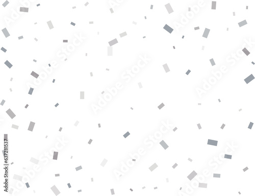 Falling Rectangular Silver Confetti