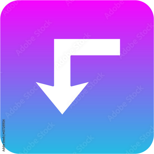 Turn Down Icon
