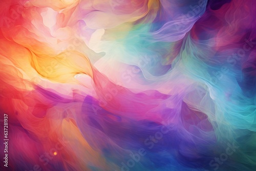 Fototapete Abstract gradient pastel color colorful background creative watercolor blue waves artistic canvas paints pink streams multi-colored fabric silk wallpaper