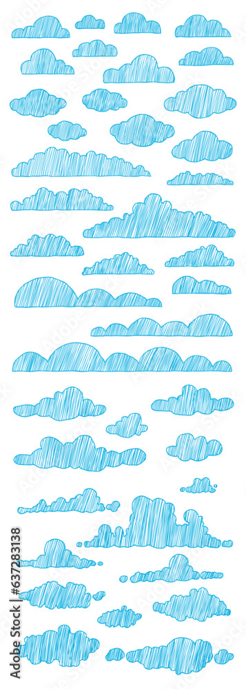 40 Hand Drawn Clouds Collection 40 Hand Drawn Clouds Collection