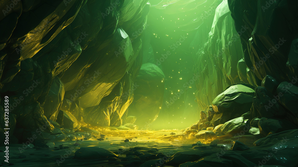 Fototapeta premium Crystal Cave. Generative Ai