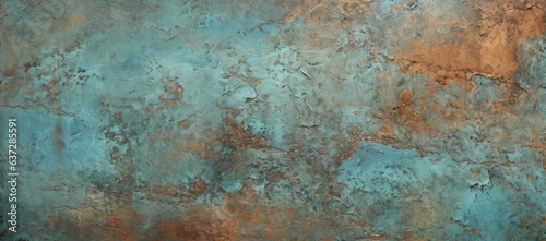 Oxidized copper texture for a unique, greenish-blue patina photo