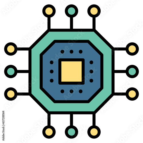 Computer chip icon