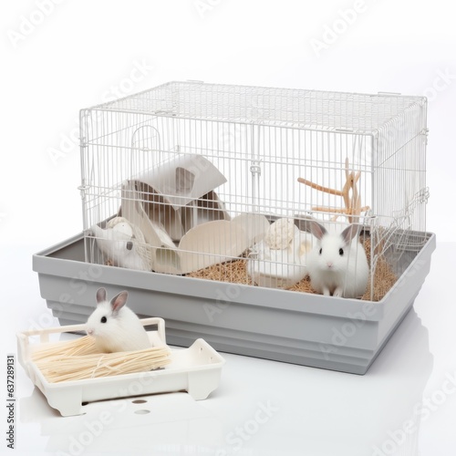 Accessories for Rodents - Playpen isolated. Generative AI