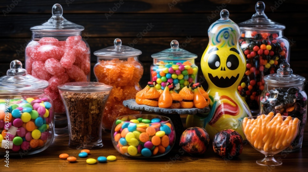 sweet table setting, Sweet eye candy, Halloween candy bar, banner ...