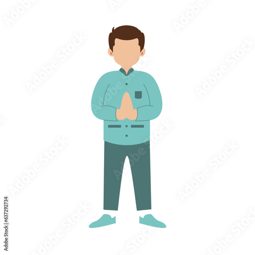 Man islamic personal illustration vector element