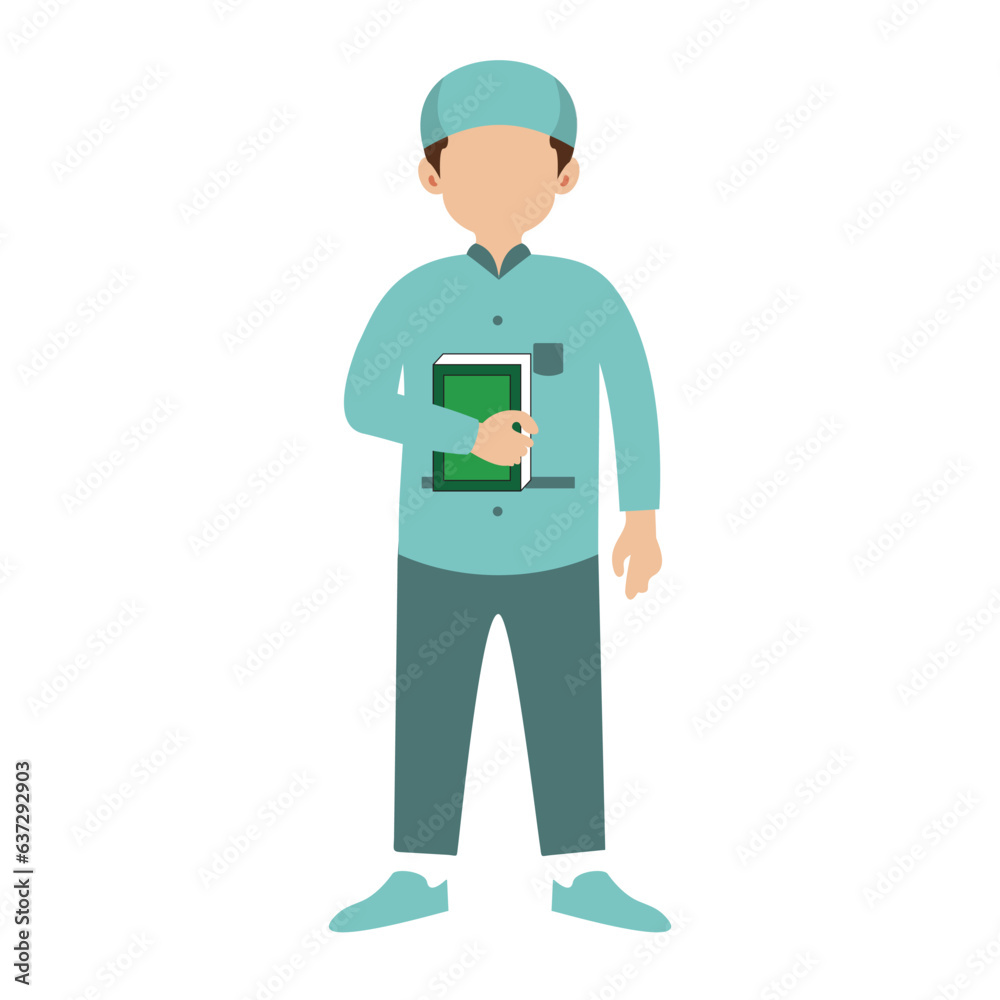 Man islamic personal illustration vector element Man islamic personal illustration vector element