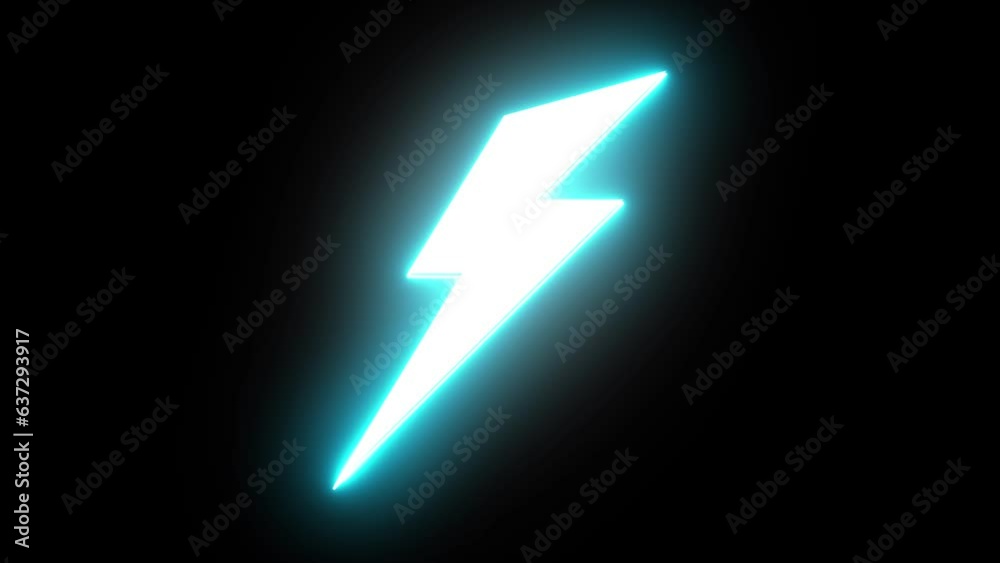 flash icon flash sale animation lightning flash neon icon flash
