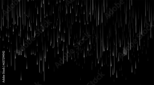 Fotografie, Tablou Downpour raining weather, raindrops and heavy rain, realistic illustration