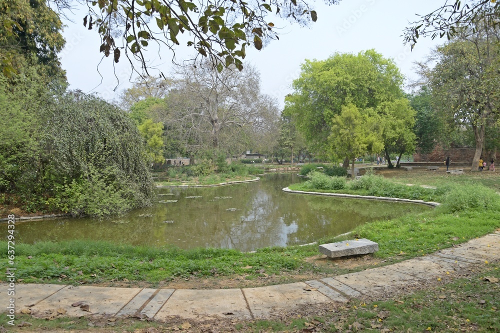 Beautiful lake in Sundar nursery , Delhi