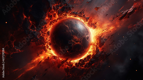 Wallpaper Mural Earth on Fire. Generative Ai Torontodigital.ca