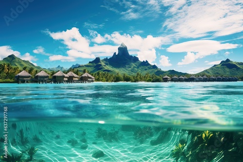 a tranquil lagoon in Bora Bora