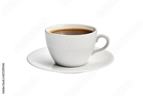 A coffee cup isolated on a transparent or white background, Generative Ai