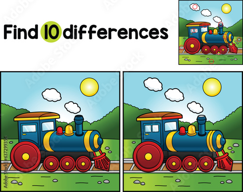 Steam Locomotive Vehicle Find The Differences