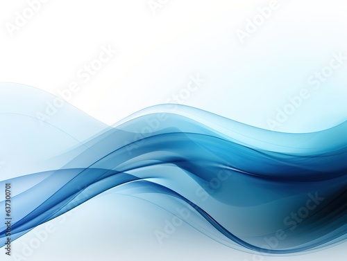 Blue abstract wave background in the style of precisionist lines. Blue waves design. Generative AI