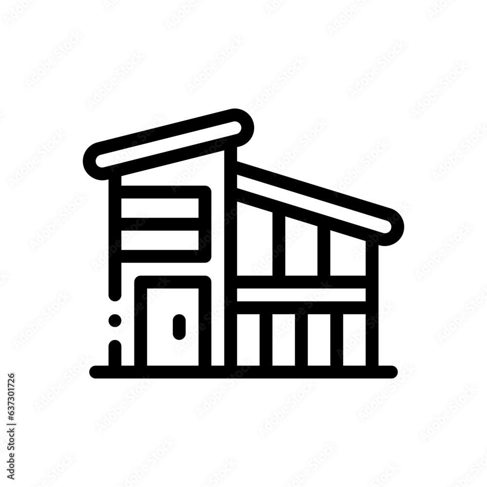 modern house line icon modern house line icon