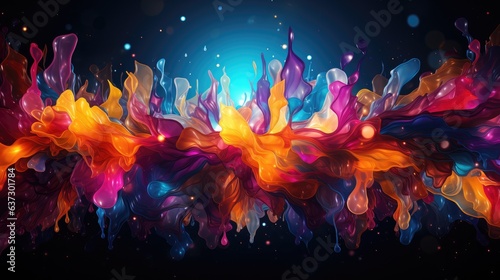 vivid abstract color explosion