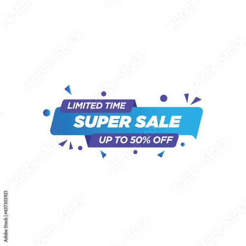Limited time super sale discount sale banner design