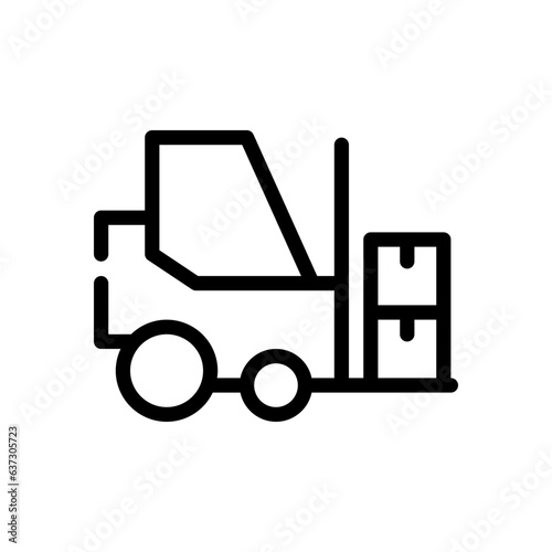 forklift line icon