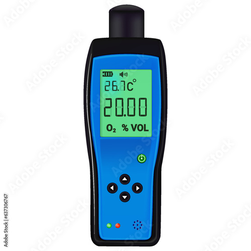 Portable air analyzer, oxygen concentration detector
