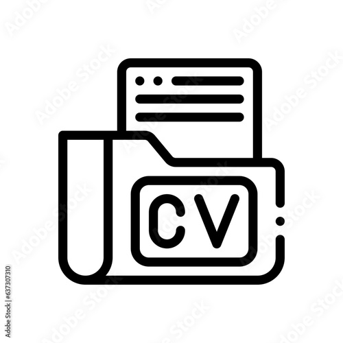 curriculum line icon
