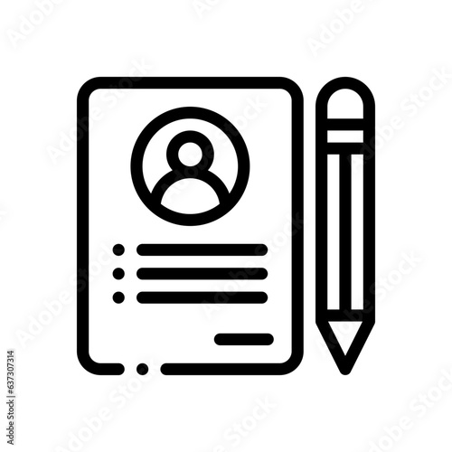 resume line icon