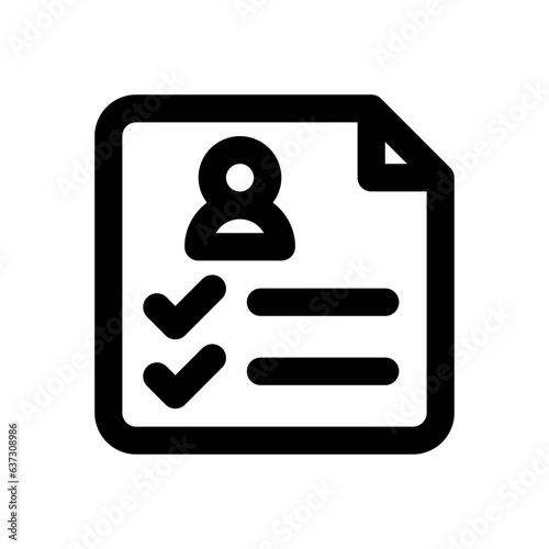 job description line icon
