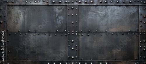Metal texture with rivets, giving a strong, fortified look photo
