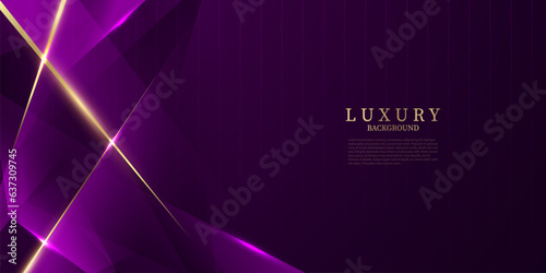 purple abstract background with luxury golden elements vector illustration