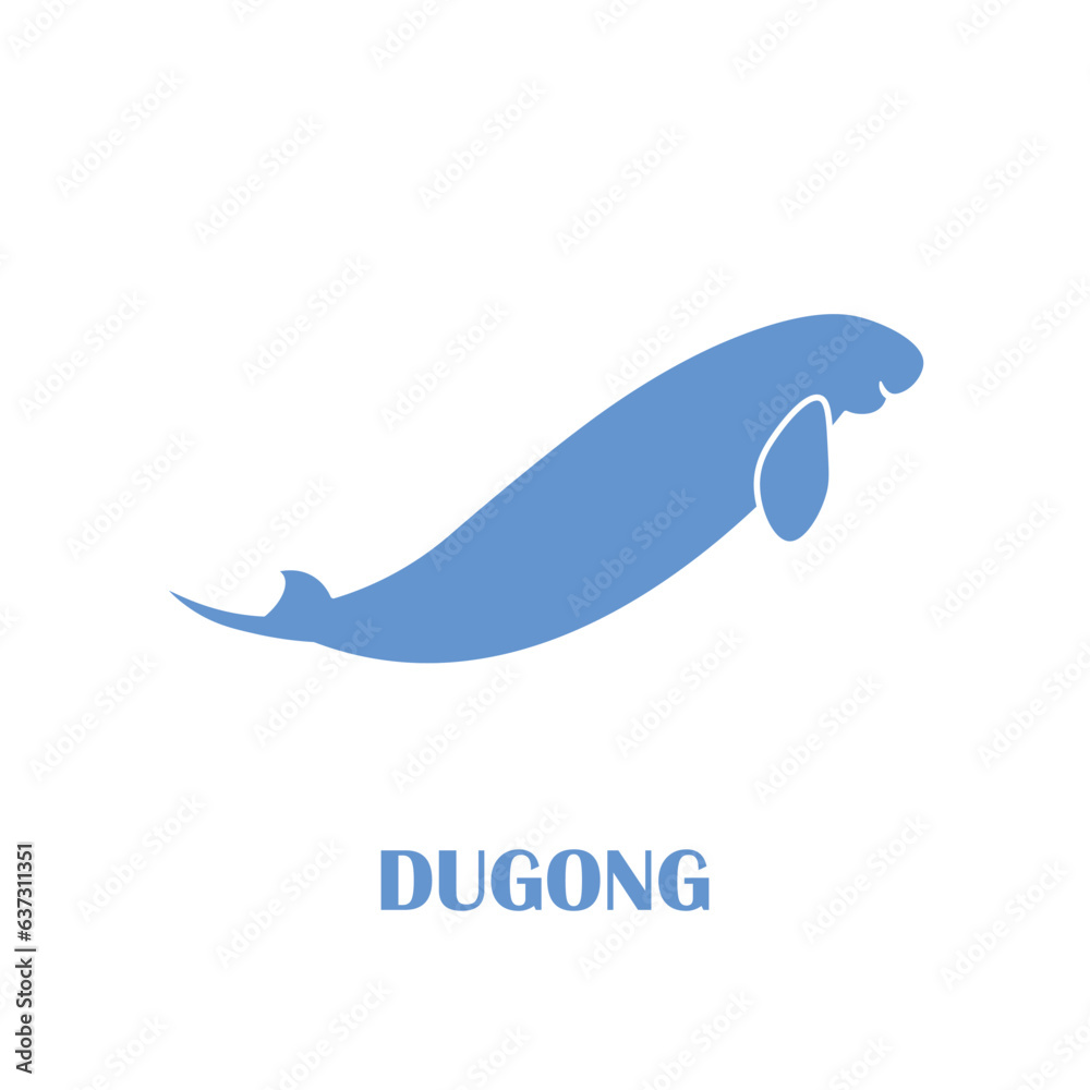 Obraz premium dugong logo design