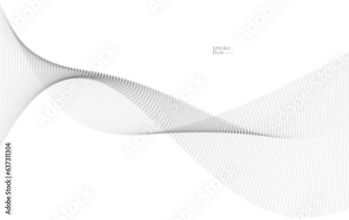 Abstract vector smoke background, wave of flowing circles particles, light grey abstract illustration, smooth and soft design, relaxing image.