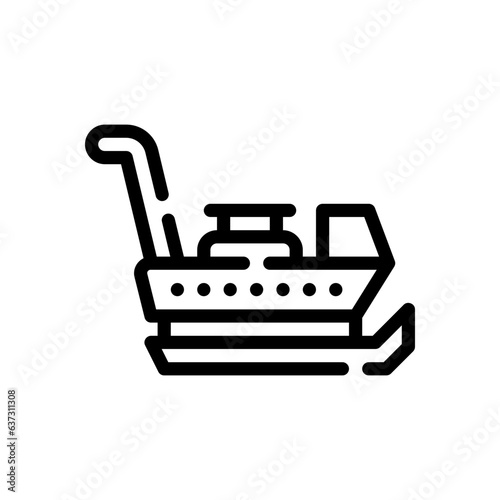 plate compactor line icon