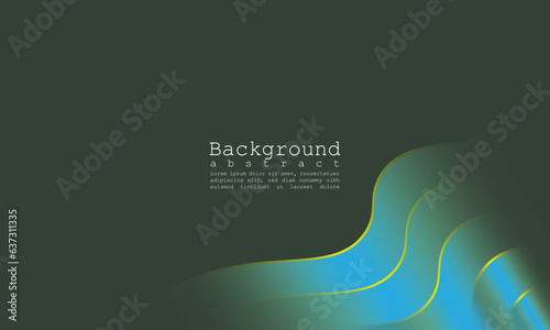 abstract background geometric gradient liquid ornament gold line waves green emerald color for brochure poster banner eps 10