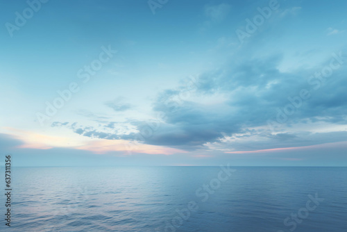 blue sky and sea with clouds