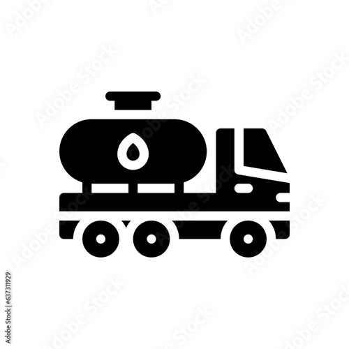 fuel truck glyph icon