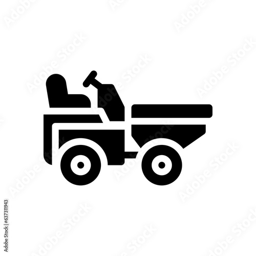 mini dumper glyph icon