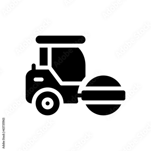 road roller glyph icon