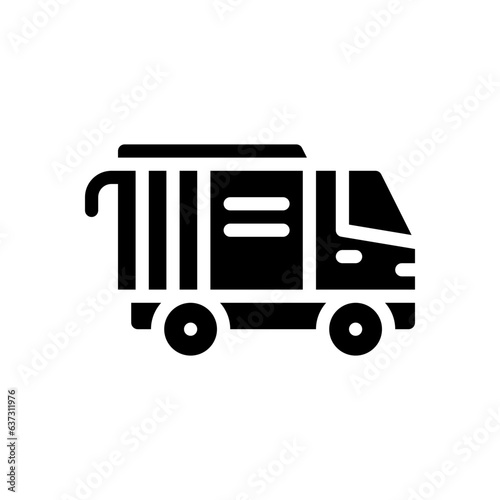 suction excavator glyph icon