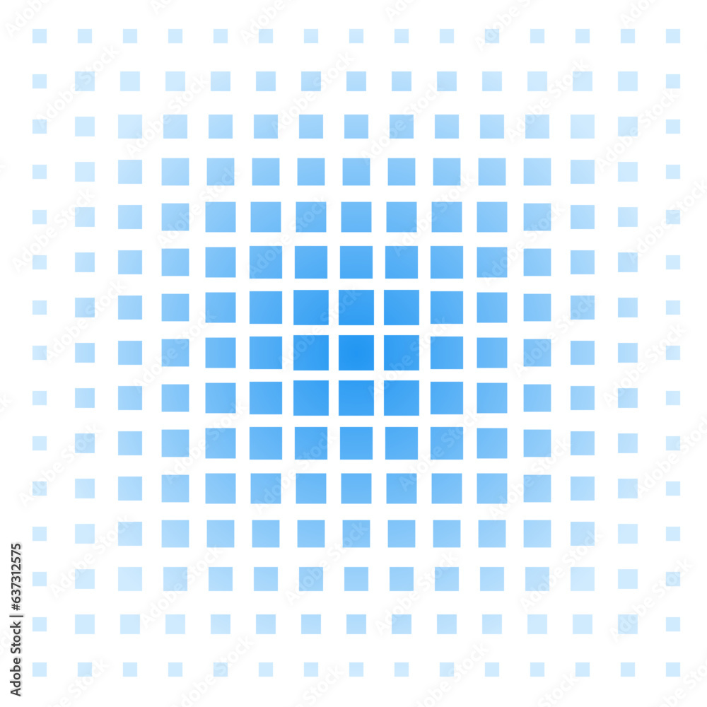 blue gradient colors square halftone element design 