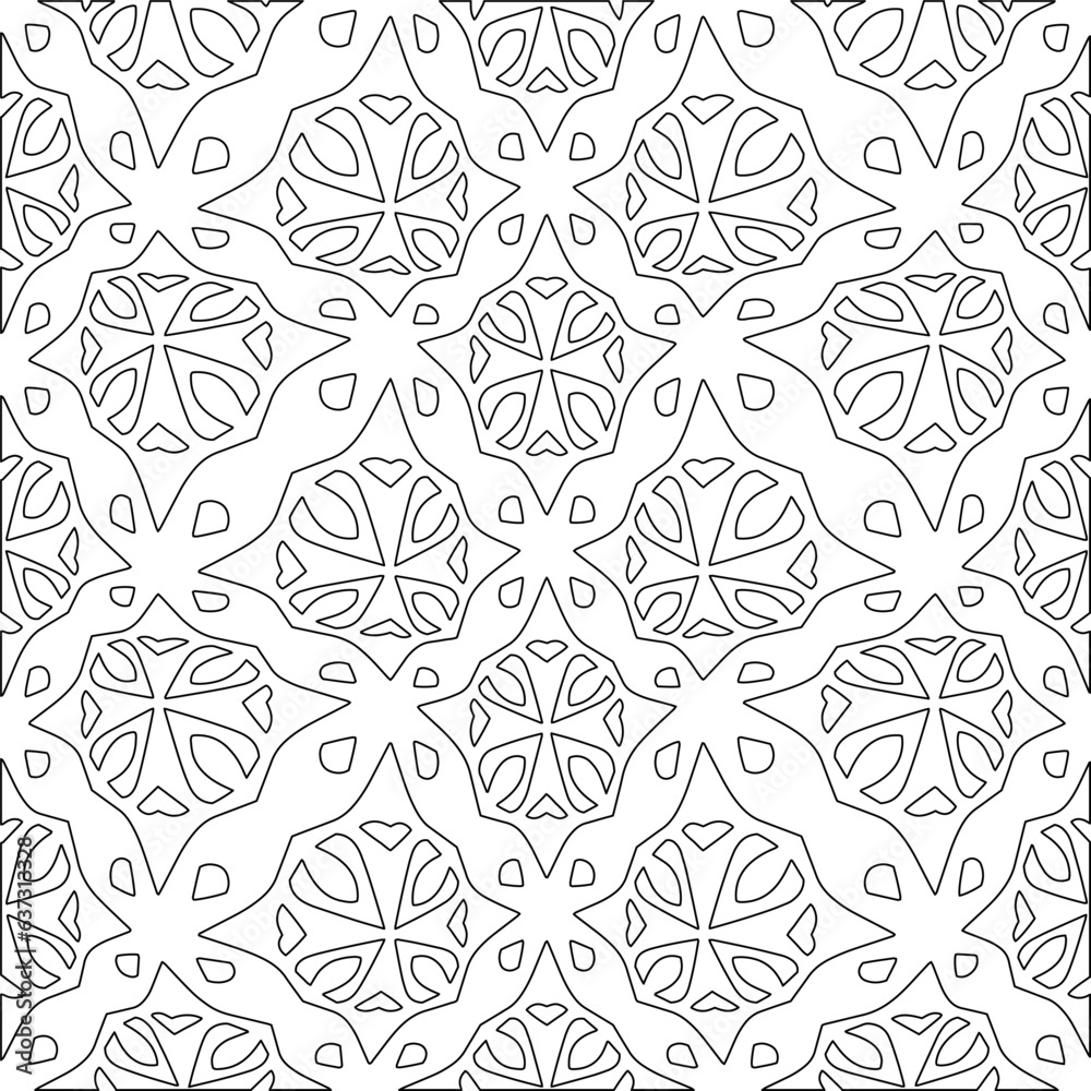 Stylish texture with figures from lines.Abstract geometric black and white pattern for web page, textures, card, poster, fabric, textile. Monochrome graphic repeating design. Stylish texture with figures from lines.Abstract geometric black and white pattern for web page, textures, card, poster, fabric, textile. Monochrome graphic repeating design.