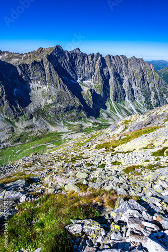 Landscape of the High Tatras, Carpathian Mountains. The Hlinska Valley. photo
