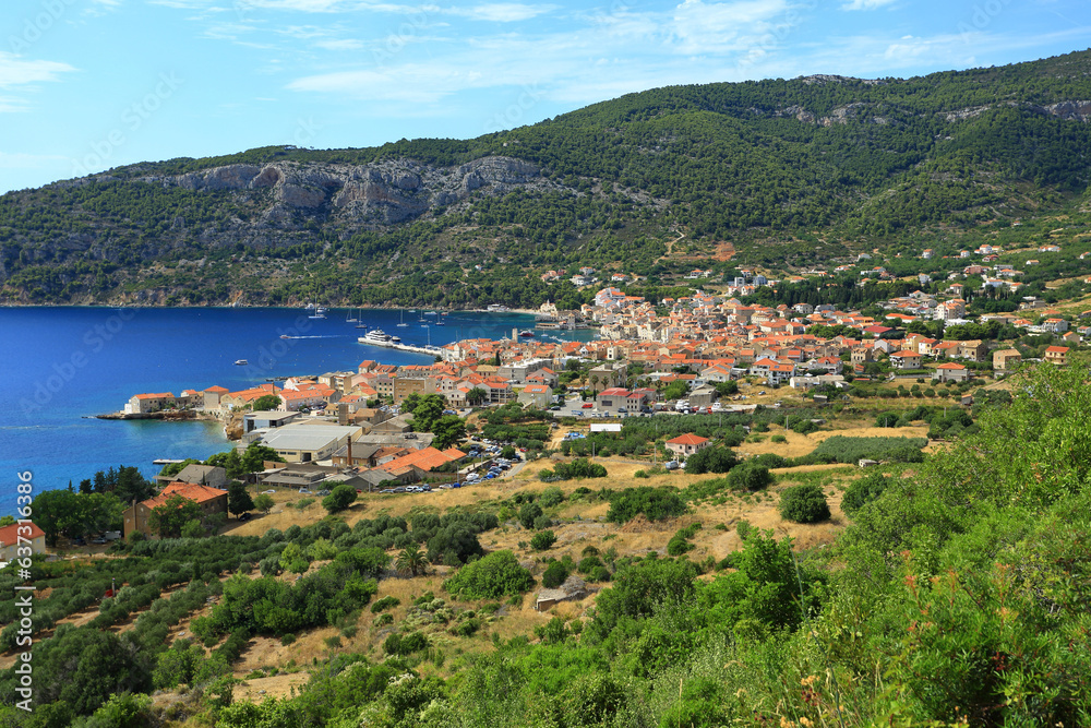Komiza, touristic destination on Island Vis, Dalmatia, Croatia