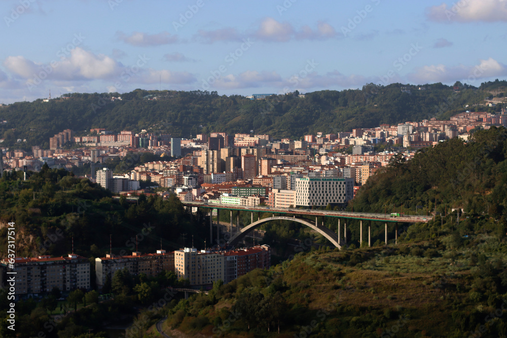 Bilbao seen from a near mountain